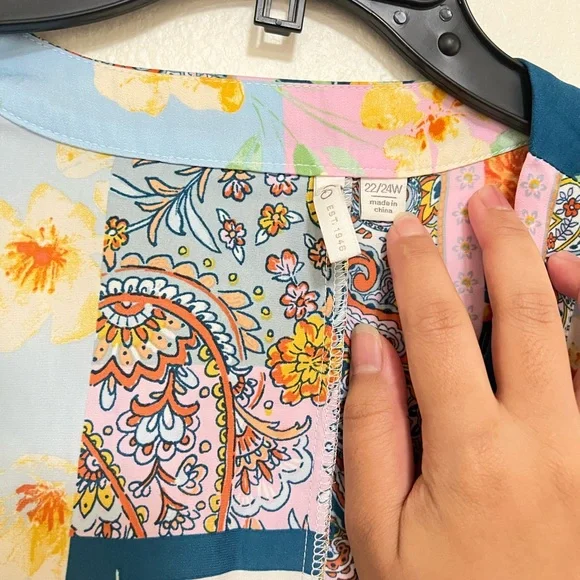 Cato boho floral patchwork printed maxi kimono cardigan - Picture 4 of 4